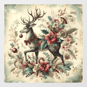 Classic Christmas Deer Window Cling
