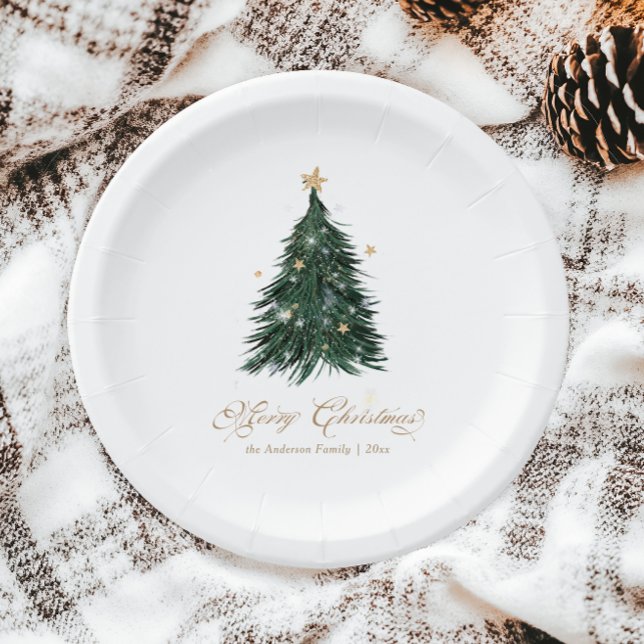 Classic Christmas Evergreen  Paper Plate (Creator Uploaded)