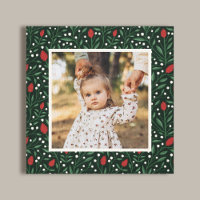 Classic Christmas Floral Frame Photo