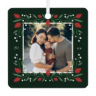 Classic Christmas Floral Frame Photo