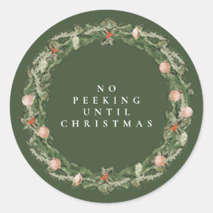 Classic Christmas Floral Frame Sticker