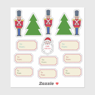 Classic Christmas Gift Tag Stickers