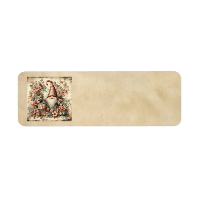 Classic Christmas Gnome Address Labels (Front)