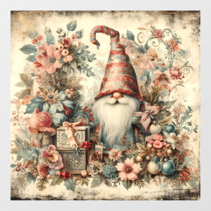 Classic Christmas Gnome Window Cling