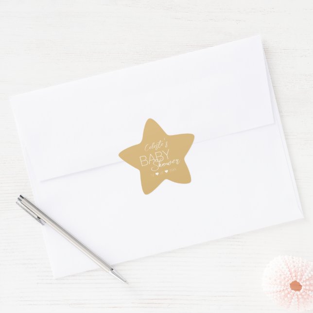 Classic Christmas Gold Baby Shower Envelope Seal (Envelope)