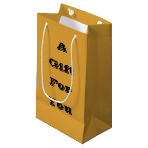 Classic Christmas Gold Fall Winter Solid Colour Small Gift Bag