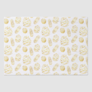 Classic Christmas Gold Pinecones Tissue Paper