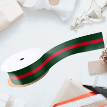 Classic Christmas green and red Ribbon