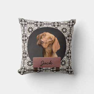 classic christmas holiday Custom Dog Photo  Cushion