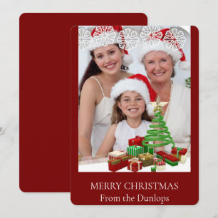 Classic Christmas Holiday Decor Photo 2025 Card