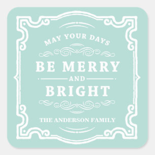 Classic Christmas Holiday Gift Tag Labels