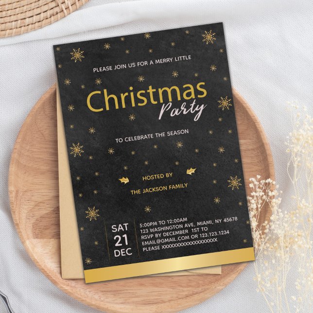 Classic Christmas Holiday Party Invitation (Christmas Party Invitations)