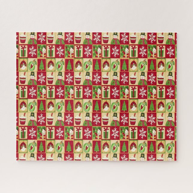Classic Christmas Pattern Jigsaw Puzzle (Horizontal)