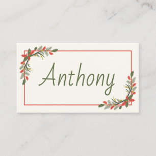 Classic Christmas Place Card