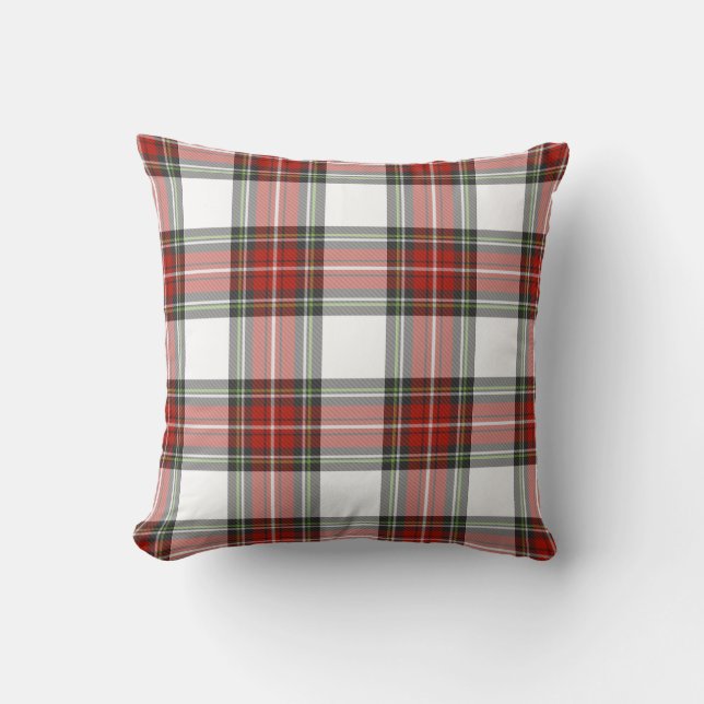 Classic Christmas Plaid Pattern Cushion (Front)