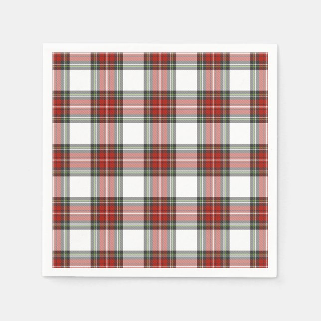 Classic Christmas Plaid Pattern Napkin (Front)