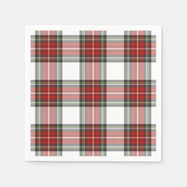 Classic Christmas Plaid Pattern Napkin (Front)