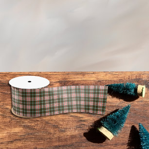 Classic Christmas Plaid Pattern Ribbon Satin Ribbon