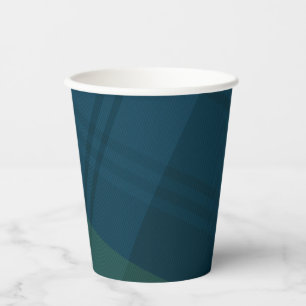 Classic Christmas plaid simple navy holiday party Paper Cups