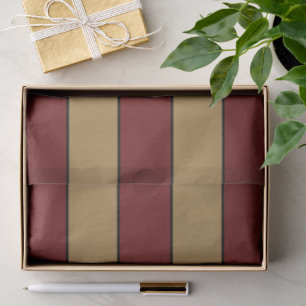 Classic Christmas Red And Gold Stripes Tissue Paper