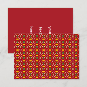 Classic Christmas Red and Green Geometric Seamless Invitation