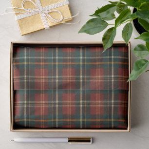 Classic Christmas Red Tartan Plaid Pattern Tissue Paper