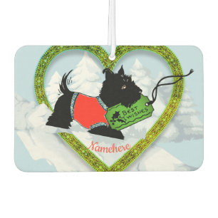 Classic Christmas, Retro Scotty Dog, Air Freshener