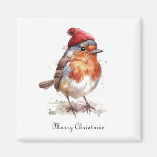 Classic Christmas Robin, custom Magnet