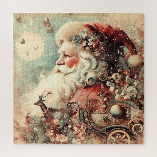 Classic Christmas Santa Jigsaw Puzzle (Vertical)