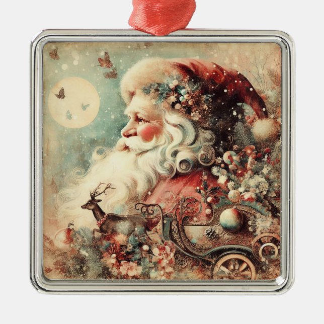 Classic Christmas Santa Ornament (Front)