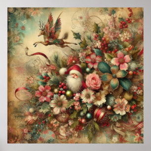 Classic Christmas Santa Poster