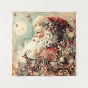 Classic Christmas Santa Tapestry