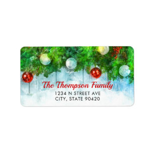 Classic Christmas Season Address Label