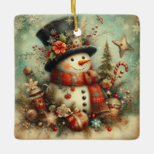 Classic Christmas Snowman Ornament