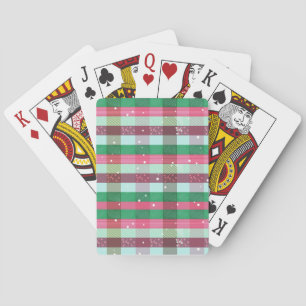 Classic Christmas Stripes Pattern Playing Cards