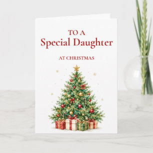 Classic Christmas Tree Card for Daughter