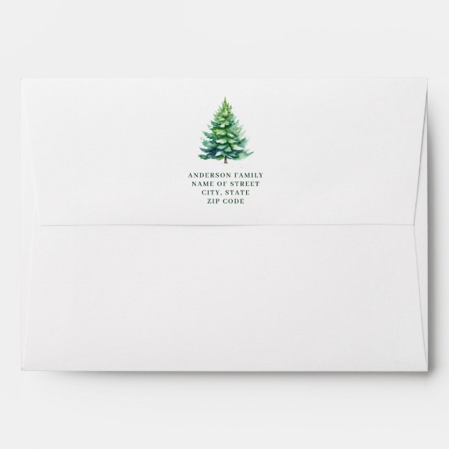 Classic Christmas Tree Envelope (Back (Top Flap))