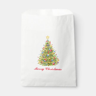 Classic Christmas Tree Favour Bags Merry Christmas