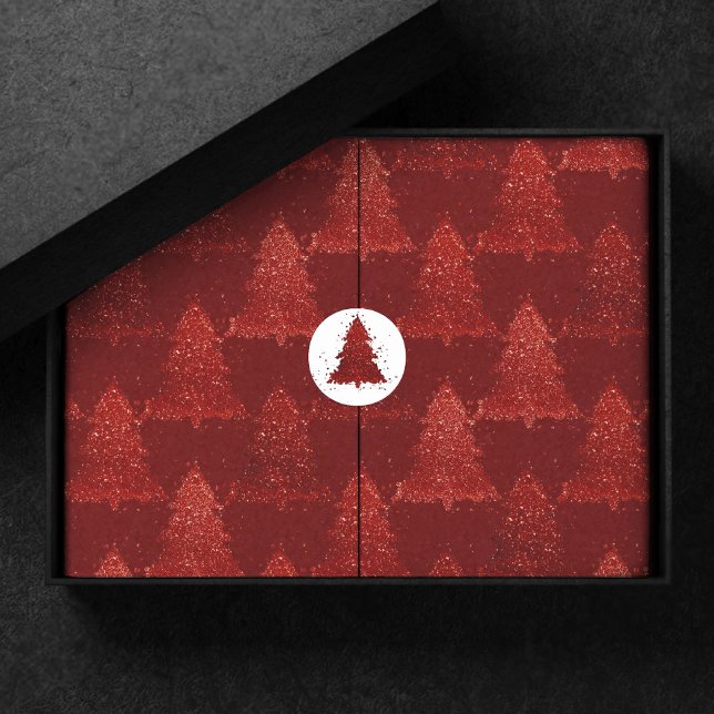Classic Christmas Tree | Festive Rich Crimson Red Tissue Paper (Creator Uploaded)