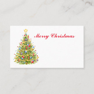 Classic Christmas Tree Flat Place Cards