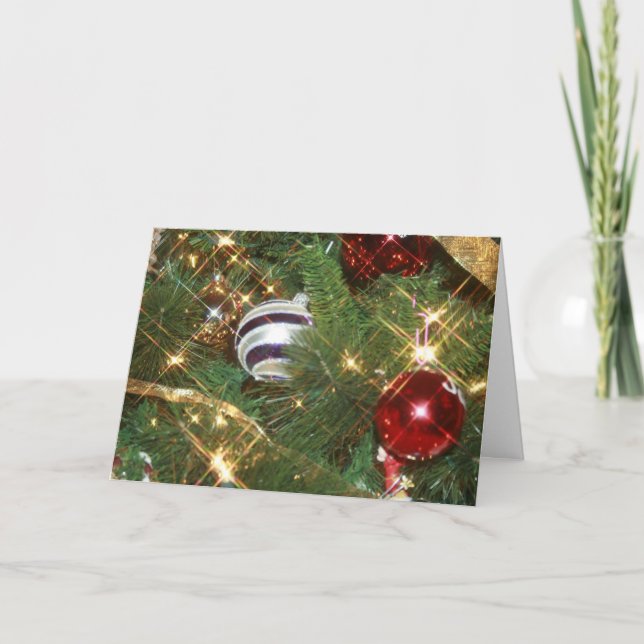 Classic Christmas Tree Holiday Cards (Front)