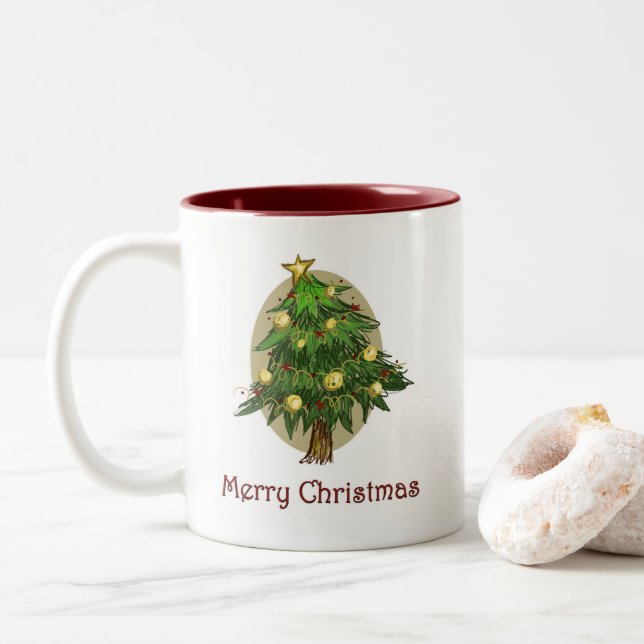 Classic Christmas Tree mug (With Donut)