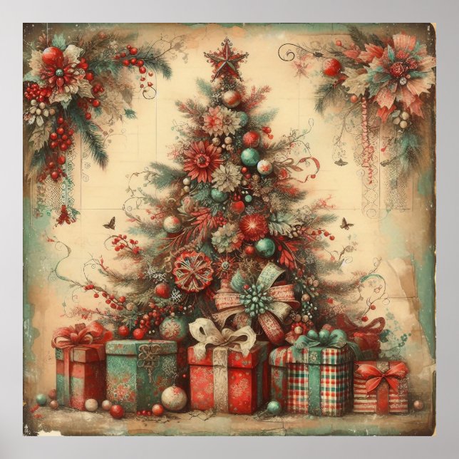 Classic Christmas Tree Poster (Front)