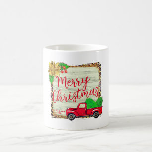 Classic Christmas Tree & Red Christmas Truck  Coffee Mug
