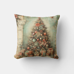 Classic Christmas Tree Throw Pillow