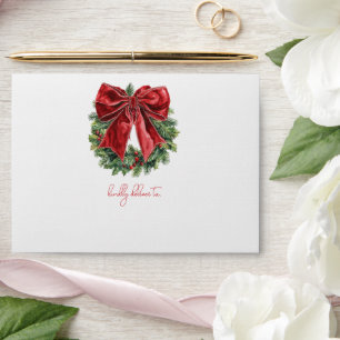 Classic Christmas Wedding Envelope