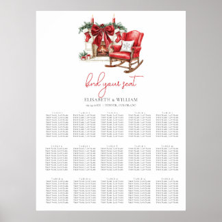 Classic Christmas Wedding Seating Chart