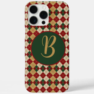 Classic, Christmas/winter argyle patterned iPhone 16 Pro Max Case