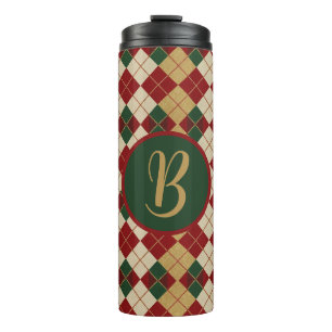 Classic, Christmas/winter argyle patterned Thermal Tumbler