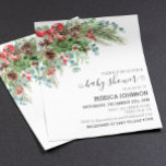 Classic Christmas Winter Baby Shower Budget<br><div class="desc">One design per sheet. Budget invitations do not include envelopes. This design may be personalised in the area provided by changing the photo and/or text. Or it can be customised by clicking Personalise this Template and then choosing the click to customise further option and delete or change the colour of...</div>